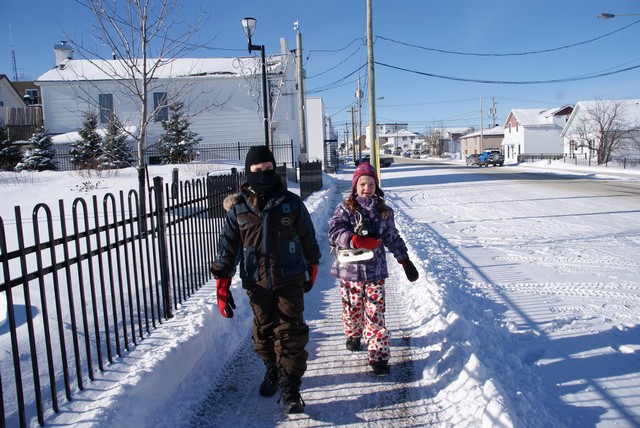 En route vers l'école