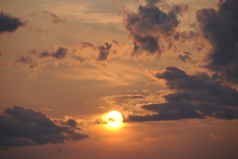 Le soleil joue beaucoup à cache-cache avec nous...