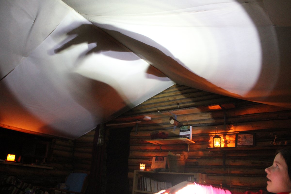 Jeux d'ombres une soirée sans électricité.