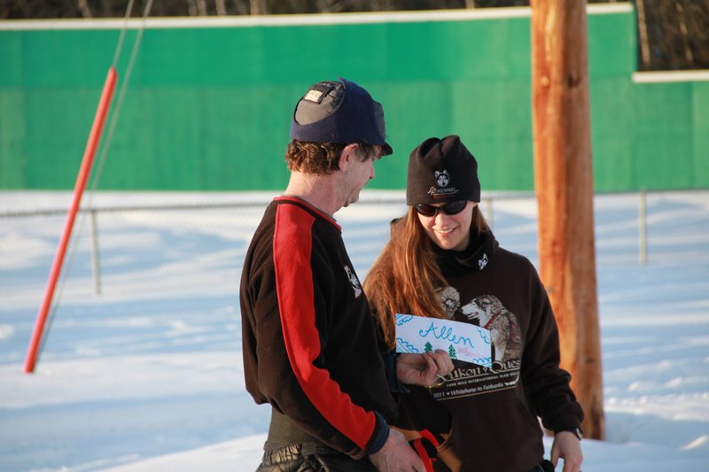 Une lettre faite par les enfants de la communauté de Pelly Crossing à tous les mushers !